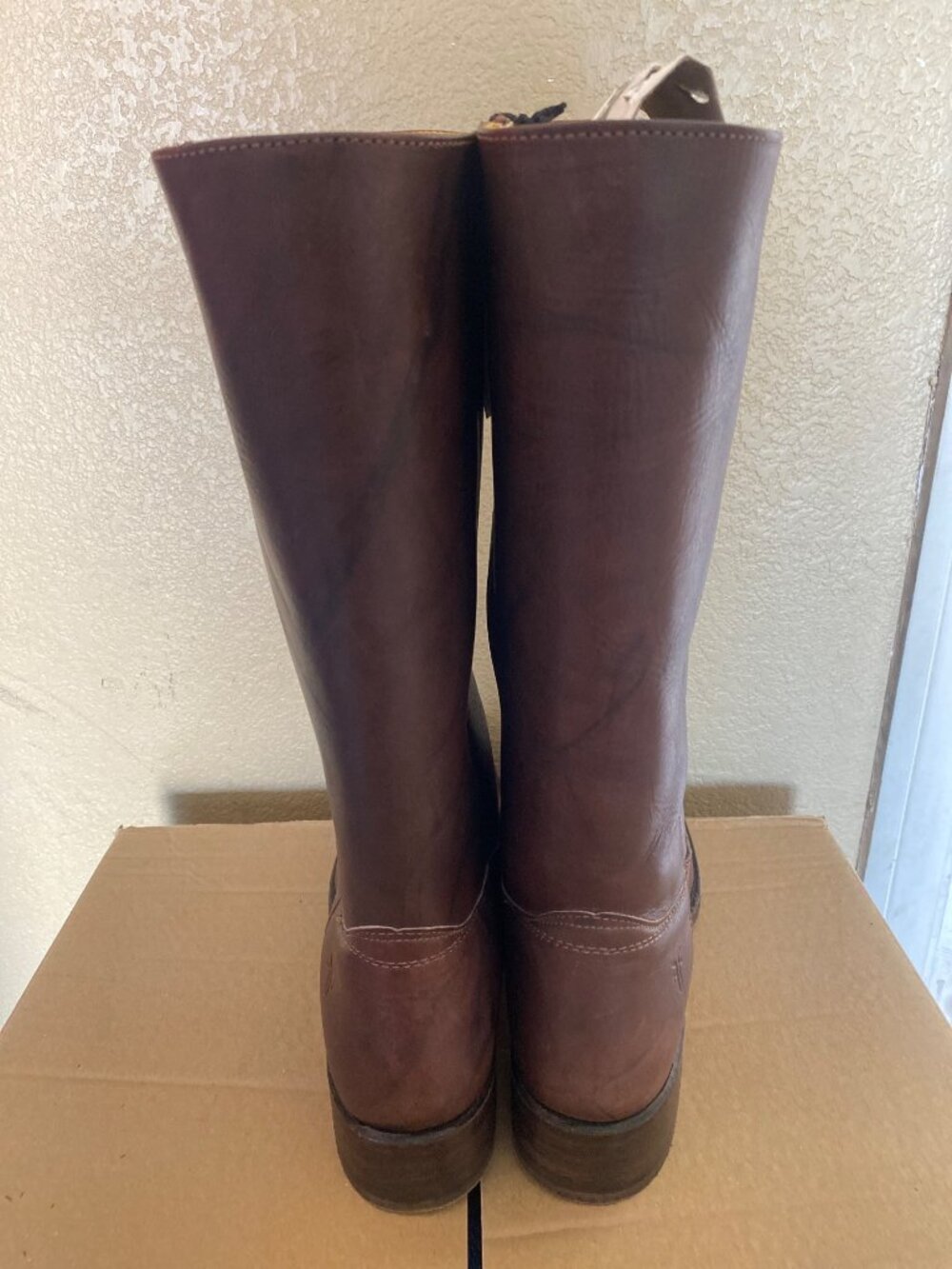 Vintage Frye Campus 14L Boots 87290 Men's 11M Brown Leather Made USA NOS - Picture 4 of 15